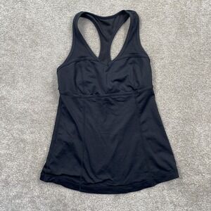 Lululemon Activewear Racerback Performance Tank Top Scoop Neck Women's‎ 4 Black